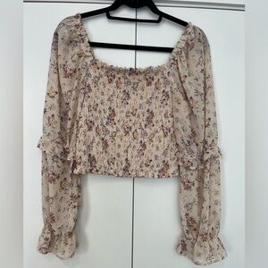 Wild Fable Floral Ruched Top